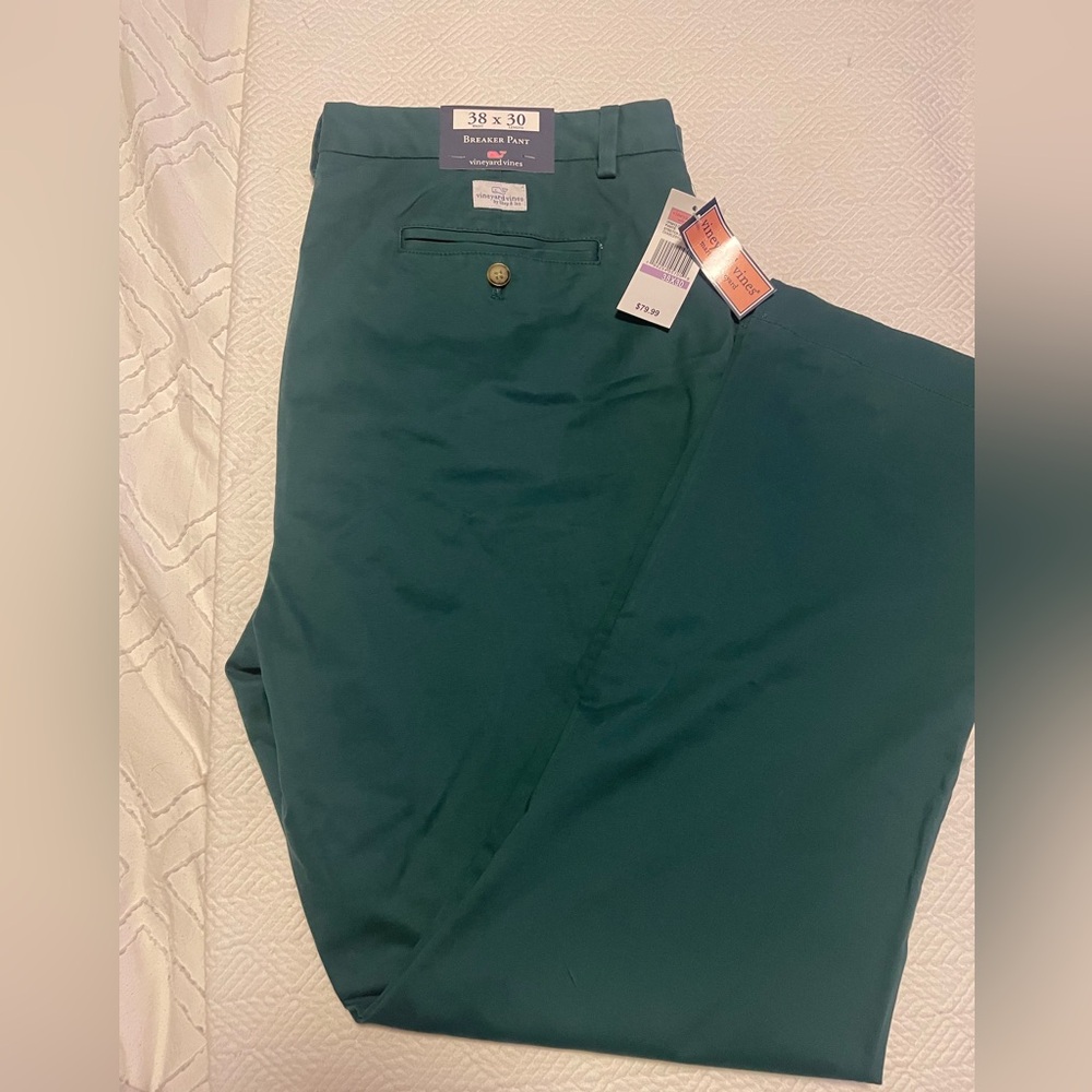 Vineyard Vines Men's Dark Green Chinos
